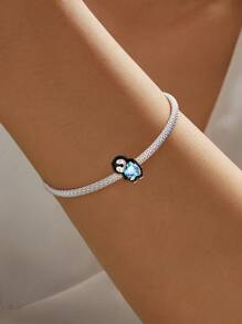1 pièce Pendentif Charm en argent sterling 925 en forme de lapin, bille convenant aux bracelets, bijoux pour femmes DIY