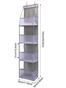 1pc 4/6 Layer Over The Door Hanging Organizer Cosmetics Wall Hanging Storage Organizerfor Nursery Bathroom Closet Bedroom Dorm