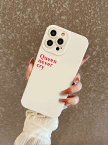 Funda de silicona líquida para teléfono móvil Queen Never Cry con protección completa del Body, a prueba de golpes y caídas, de goma suave TPU, compatible con Apple iPhone - Multicolor - Ver 1