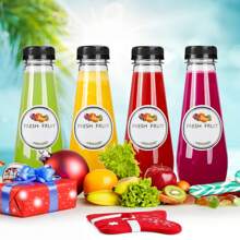 12/40pcs Empty Plastic Juice Bottles With Caps, Reusable Clear Bulk Beverage Containers For Juice, Milk And Other Beverages, 12oz/16oz, For Party - Clear - View 5