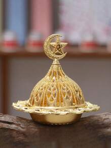 1 件，空心中东金色香炉，寺形状香炉，宰牲节香炉，EID 节日香炉，烛台摆件，房间装饰，场景装饰，卧室装饰（不含香） - 金色 - 查看 8