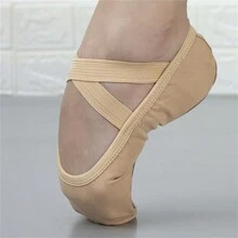 Wuyuan Scarpe da ballo in tela per donna con suola divisa e soletta integrata