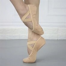Wuyuan Scarpe da ballo in tela per donna con suola divisa e soletta integrata