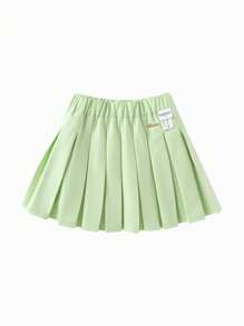 Balabala Girls' Pleated Short Skirt, Classic And Stylish Springwear - Green - View 1