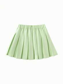 Balabala Girls' Pleated Short Skirt, Classic And Stylish Springwear - Green - View 2