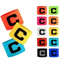 6 piezas Banda de capitán de equos deportivos, brazalete elástico ajustable unisex para capitán de fútbol/fútbol, para entrenamiento de equipo y jugador de fútbol al aire libre