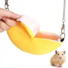 适合小动物的舒适香蕉吊床 - 适合仓鼠、豚鼠等的柔软吊床 - 为笼子或巢穴提供温暖和舒适 - 彩色 - 查看 4