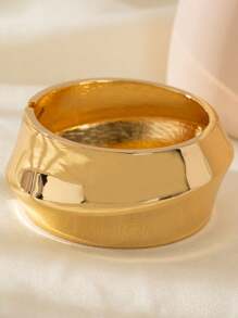 RIINHOO 1 pieza Brazalete de metal en forma de gota de agua asimétrico minimalista vintage, diseño geométrico abstracto exagerado y simplificado, elegante y lujoso, adecuado para uso diario, vacaciones, regalos, reuniones con amigos, eventos, moda y pasarela