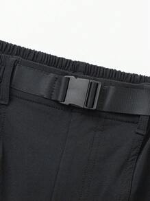 Balabala Boys' Cargo Trousers, Relaxed Fit Spring Pants - Black - View 3