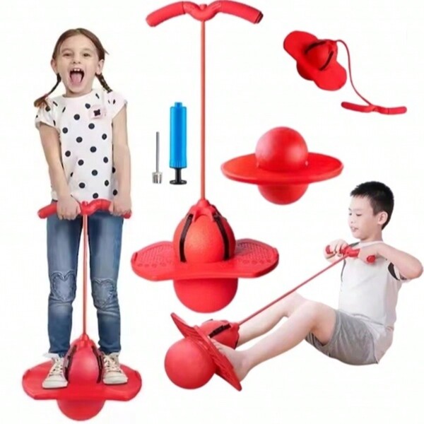 Pogo Ball para Crianças - Pogo Balance Bounce Ball - Jump Trick Bounce Board - com Pump e Strong Grip Deck - Pogo Trick Board para meninas, meninos e adultos, para aumentar a altura Pogo Jumper com alça e bomba de bola, JUMPER PARA CRIANÇAS POGO JUMPER BALANCE. presente para o natal