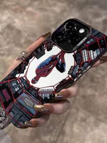 IMD Phone Case Compatible With Iphone, Protective Hard Shell Case, Matte Cartoon Pattern, Anti-Drop, Marvel