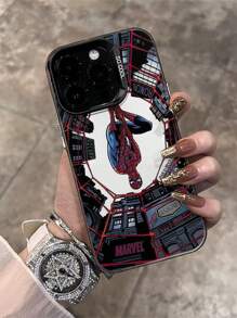 IMD Phone Case Compatible With Iphone, Protective Hard Shell Case, Matte Cartoon Pattern, Anti-Drop, Marvel