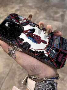 IMD Phone Case Compatible With Iphone, Protective Hard Shell Case, Matte Cartoon Pattern, Anti-Drop, Marvel