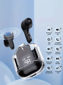 Orologio intelligente alla moda per studenti, nuovo orologio intelligente con funzione di chiamata, musica, meteo, fitness tracker, batteria da 180mAh per orologio intelligente, batteria da 150mAh per auricolari