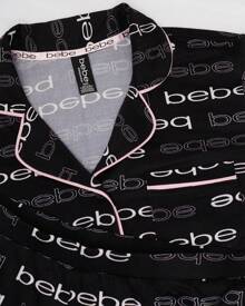 Bebe Pajama Set For Women, Stretch Rayon Knit Short Sleeve PJs For Women Set, Ladies Pajamas Sets - JET - View 4