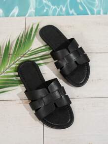 Sandales plates à large bride à motif de peau de serpent pour femmes, convenant au printemps/été, pour une utilisation décontractée en extérieur. Chaussures d'été confortables. Design à bout ouvert, respirant, sandales polyvalentes décontractées s'accordant avec toutes les tenues. Convient aux robes, à la plage, à la lune de miel, au style bohème. Séparateur d'orteils, chaussures plates décontractées, sandales de plage