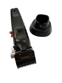 Kemei Cortapelos eléctrico KM-2296 con base de carga, cortapelos ajustable recargable por USB inalámbrico para uso en salón, barbería o familiar, con gran capacidad de 2500mAh, cuchilla engravada y cortadora de cabello para uso diario de hombres.