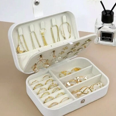 1个旅行首饰收纳盒，便携式PU皮革首饰收纳盒。抗氧化首饰盒，梳妆台收纳容器，多隔层首饰展示盒，礼品收纳盒，展示盒，简约翻盖，大容量，便携精致旅行首饰盒，家用防尘首饰盒，化妆旅行洗漱用品收纳盒，必备礼品收纳盒，拉链配件美甲包，房间装饰，化妆包，桌面收纳盒，化妆包，化妆袋，小化妆包，大容量，大号化妆包，圣诞礼物，旅行，女士旅行必备礼物，收纳袋，手拿包/小手提包，化妆品收纳盒，刷子收纳盒，迷你收纳袋，大容量收纳袋，女士礼物，圣诞礼物，女士礼物创意，化妆包，旅行必备