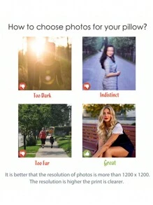 Custom Two Photos Pillow | Personalized Double Sided Photo Pillow Cushion Cover | Decorative Throw Pillows | Photo Gift| - Multicolor - View 5