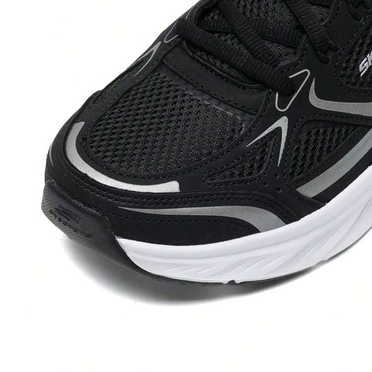 Skechers Men's Low-Top Lightweight Casual Shoes, Comfortable Athletic Sneakers, 232844-BKW - Black/white - View 7