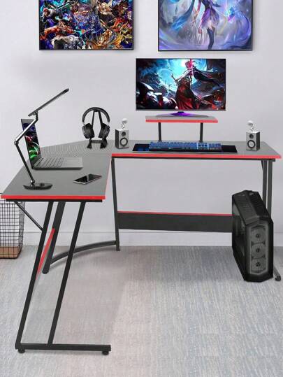 L Shaped Desk Corner Gaming Desk Computer Desk With Large Desktop Studying And Working And Gaming For Home And Work Place