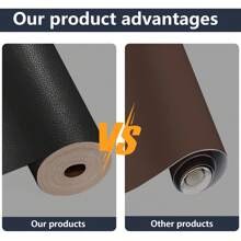 500cm Large-Sized Sofa Renovation And Lychee Patterned Leather 3M Adhesive Self-Adhesive Repair Patch, Suitable For Furniture/Walls/Sofas/Tents/Car Seats/Leather Jackets/Furniture Renovation And Repair/Damage Repair, 7 Main Colors And Multiple Size Specifications Available For Free Selection, Simple And Easy To Operate