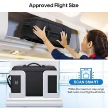 Bagsure Carry On Backpack, 40L Flight Approved Travel Backpack For Men Women, Expandable Water-Resistant 17Inch Laptop Backpack, Casual Daypack Luggage Suitcase Backpack For Business Weekend Hiking - 黑色 - 查看 3