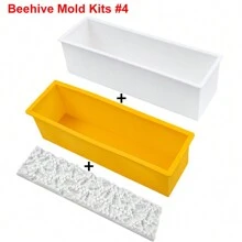 42oz Flexible Silicone Rectangular Soap Mold DIY Bee Honeycomb Rose Design Silicone Mat Perfect For DIY Soap Candle Mkaing Including Sturdy Plastic Boxes - Multicolor - View 10