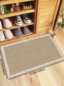 1 Piece Of Beige Sisal Velvet Printed Door Mat Kitchen Floor Mat, Anti Slip And Stain Resistant, Suitable For Home Room Decor, Living Room, Bathroom, Bedroom Rug, Area Rug And Outdoor Carpet, Made Of Polyester Fiber Material, Easy To Clean And Machine Washable, Suitable For All Seasons And Holidays. - Màu nâu  Mocha - Xem 5