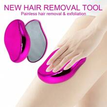 Nano-Fabric Electric Painless Depilation Tool, Crystal Glass Manual Exfoliating Hair Removal Scraper