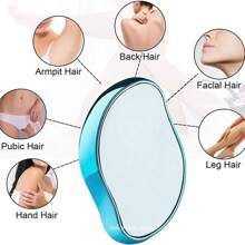 Nano-Fabric Electric Painless Depilation Tool, Crystal Glass Manual Exfoliating Hair Removal Scraper