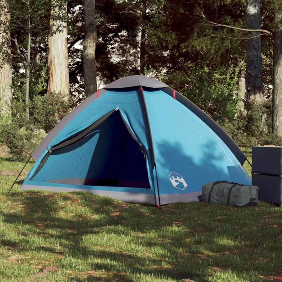 2 Person Waterproof Blue Dome Camping Tent For Outdoor Adventures - Blue - View 1