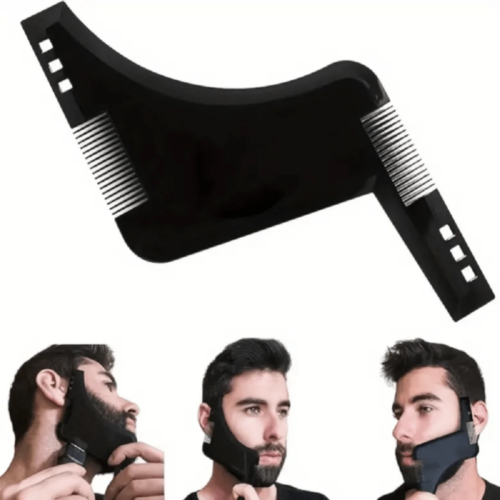 Bart Vorlage Shaper Beard Modeling Template Sideburns Beard Trimming Contour Tool Men Care Comb - Multicolor - View 1