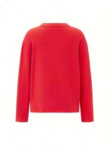 Women's Autumn Sweater Cardigan Long Sleeve O Neck One Button Open Front Knitwear - Red - View 5