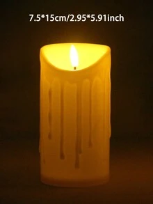 Homemory 无焰蜡烛电池供电 LED 蜡烛，逼真的假塑料蜡烛，适用于婚礼、节日、家居装饰，防水户外 - 子彈頭 - 查看 11