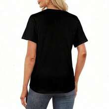 Funny Sarcastic Quotes Gift, Dishonor On Your Cow T-Shirt T-Shirt, 100% Cow Shirts For Women Mom Family Friends, Black Round Cow Shirts, Soft Breathable Colorfast Women'S Casual Short Sleeve Top For Spring & Summer(S-XXL, 180g) - Black - View 2