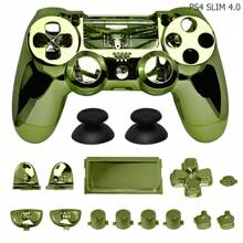TOPWOLF DIY Full Set Housing Shell Front Back Cover Case Skin Decorative Strip Buttons Kit For PlayStation 5 PS 5 Controller