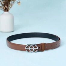 Fashion 3D Geometric Pattern Burgundy Red Women's Belt, Solid Color Geometric Pattern Casual Elegant Sexy Streetwear Palace Style Business Party PU Leather Accessory For Autumn/Winter