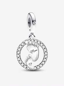 1入組寵物腳印魅力珠子，適用於手鍊、項鍊、手環珠子的DIY珠寶製作，適合女性或女孩的禮物 - 銀色 - 查看 16