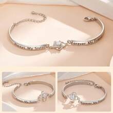 Fashionable Elegant High-End Silver Bracelet, Suitable For Sister, Girlfriend, Mom, Great Gift For Anniversary, Christmas, Thanksgiving, Valentine's Day, Birthday, Mother's Day