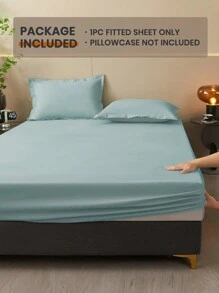 1pc Waterproof Bed Sheets, Bedding, Fitted Sheet, Skin-Friendly Bed Cover, Soft And Comfortable Bedding For Bedroom, Solid Color Mattress Cover, Fully Covered Matress Proctector, Fitted Bottom Sheet For Twin, Full, King, Queen Size, Dust-Proof Protection, (Pillow And Pillowcase Not Included), Machine Washable, Ideal Easter Gift, For Independence Day Gift, Perfect Holiday Gift,