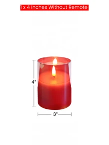 1/3 Stück Acryl Flackernde LED batteriebetriebene dekorative Tischkerzen, Acrylglas Kerzenlampen für Innenraumdekoration zur Hochzeit, fernbedienbare Fake-Kerzen, 4/5/6 Zoll, Valentinstag Dekoration