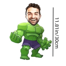 1 Pc Customized Super Hero Face Print Throw Pillow - Personalized Humorous Home Decor Cushion, Perfect Valentine's Day Gift For Couples, DIY Memorial Gift, ,Breathable,Lightweight,Washable,Cute,Love,Warm,Soft,Comfortable,Simple,Custom,Personalized,Unique,Him,Her,Boyfriend,Girlfriend,Dad,Mom,Family,Friends,Bed,Car,Bedroom,Tea Room,Living Room,Sofa