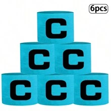 A Football Captain Armband With Elastic Wrap For Adjustment, 6 Packs Of Letter C Armbands, For Game Training - Helps Accurately Identify The Captain's Position In Team Sports - Multicolor - View 12