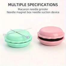 Macaron Color Needle Extractor Needle Sharpening Tool Wipe Needle Fabric Embroidery DIY Sewing Tool Bead Needle Magnet Box - 1 - View 2