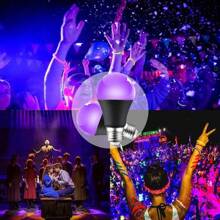 2Pcs 12W LED UV Ultraviolet Blacklight GLS Light Bulb E27 Screw Disco - Purple - View 6