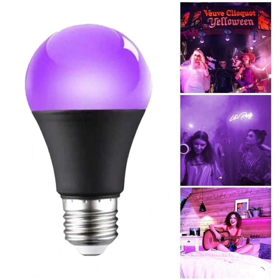 2Pcs 12W LED UV Ultraviolet Blacklight GLS Light Bulb E27 Screw Disco - Purple - View 1