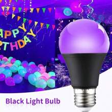 2Pcs 12W LED UV Ultraviolet Blacklight GLS Light Bulb E27 Screw Disco - Purple - View 2