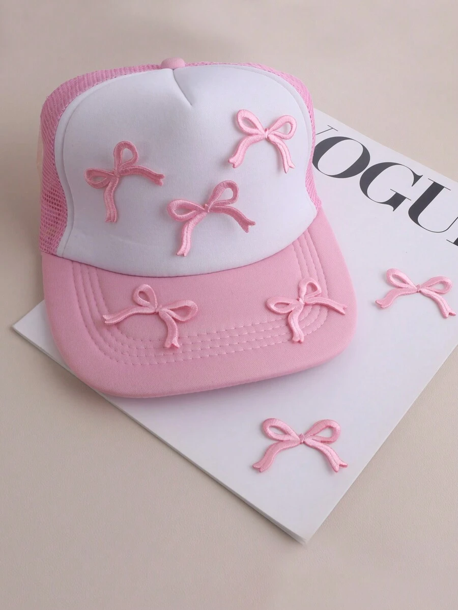 4pcs/Set Bow Embroidered Iron-On Patches, Suitable For DIY Clothing & Accessories - Unique Embroidered Appliques For Hats, Jeans, Jackets, And More - Adorable Cartoon Embroidered Patches