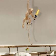 Golden Monkey Chandelier (Bulb Not Included) -  Clothing Store Light, Retro Industrial Style - Gold - View 1